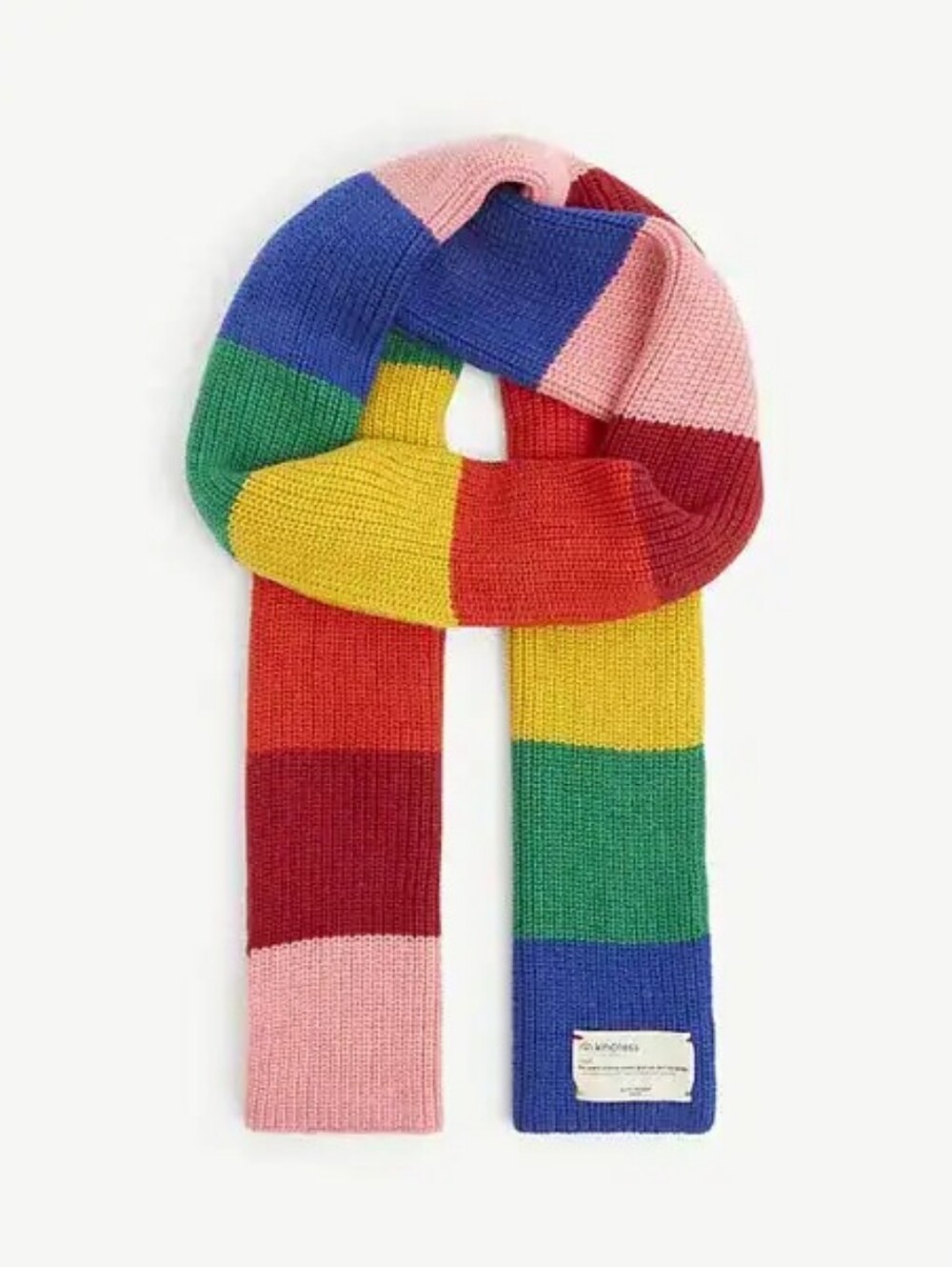 Kurt Gieger Be Kind Rainbow Stripe Scarf